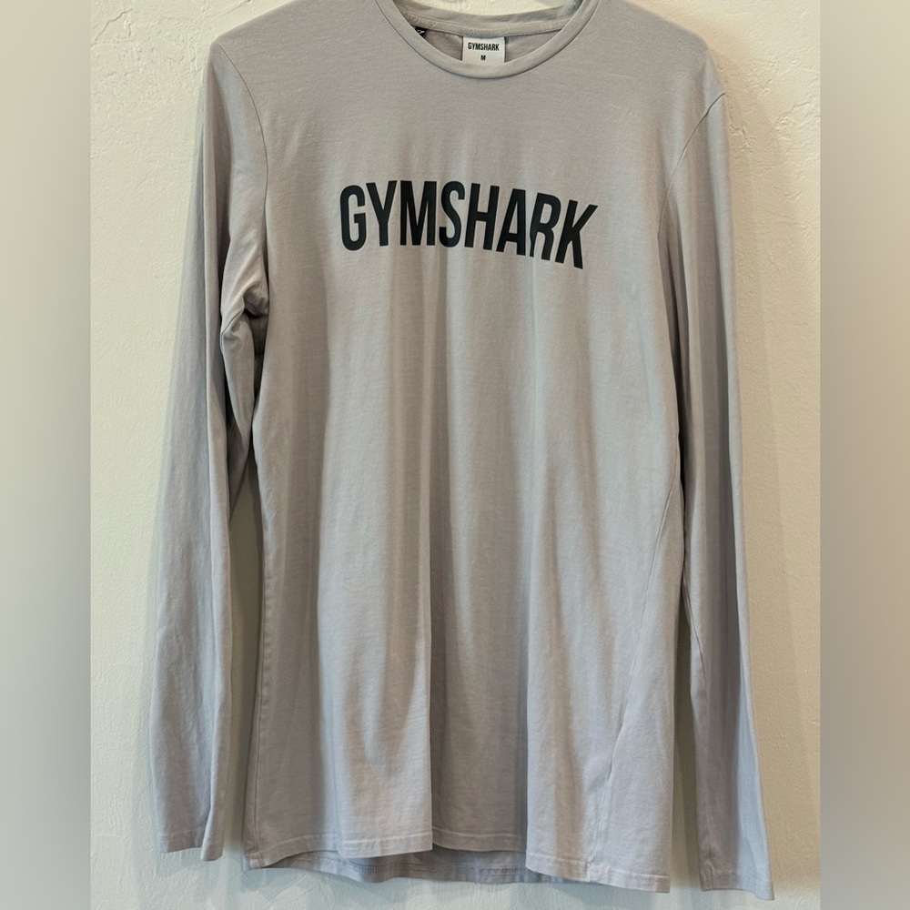 Gymshark shirt. Round neck. Long sleeves. Grey. Men’s medium.